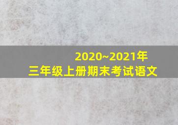 2020~2021年三年级上册期末考试语文