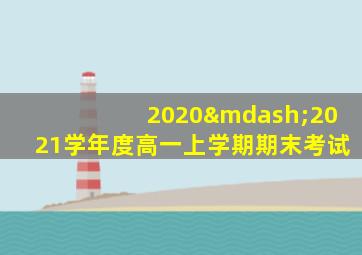 2020—2021学年度高一上学期期末考试