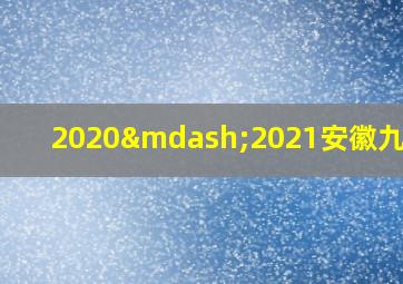 2020—2021安徽九年级