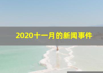 2020十一月的新闻事件