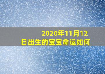 2020年11月12日出生的宝宝命运如何