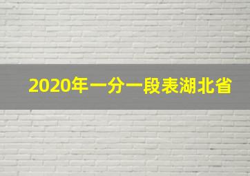 2020年一分一段表湖北省