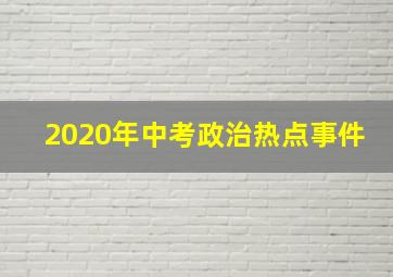 2020年中考政治热点事件