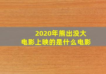 2020年熊出没大电影上映的是什么电影