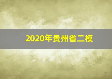 2020年贵州省二模