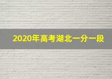 2020年高考湖北一分一段