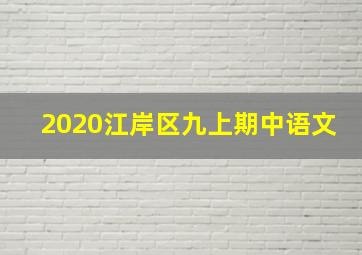 2020江岸区九上期中语文