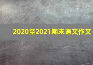 2020至2021期末语文作文