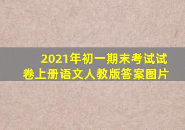 2021年初一期末考试试卷上册语文人教版答案图片