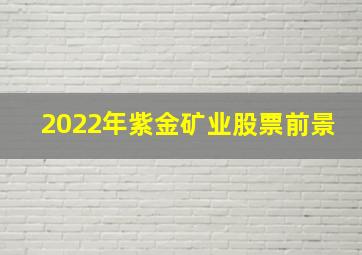 2022年紫金矿业股票前景