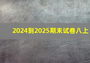 2024到2025期末试卷八上