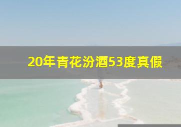 20年青花汾酒53度真假