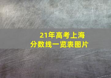 21年高考上海分数线一览表图片