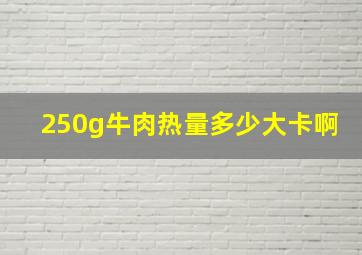 250g牛肉热量多少大卡啊