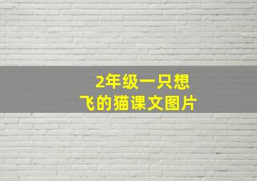 2年级一只想飞的猫课文图片