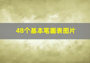 48个基本笔画表图片