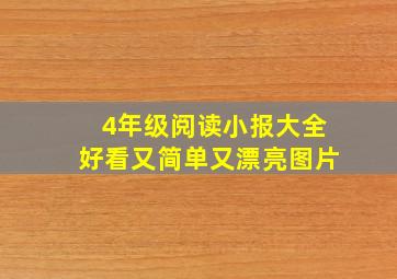 4年级阅读小报大全好看又简单又漂亮图片