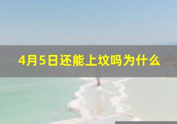 4月5日还能上坟吗为什么