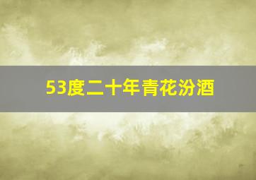 53度二十年青花汾酒