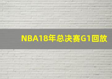 NBA18年总决赛G1回放