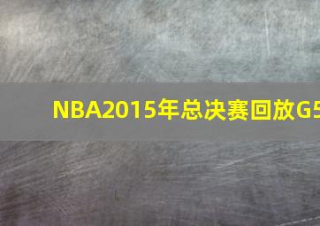 NBA2015年总决赛回放G5