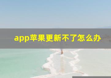 app苹果更新不了怎么办