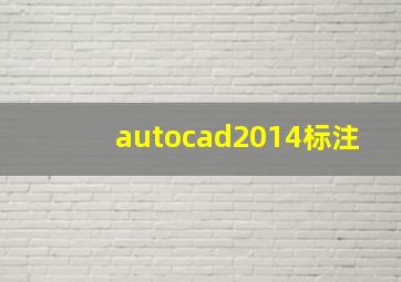 autocad2014标注