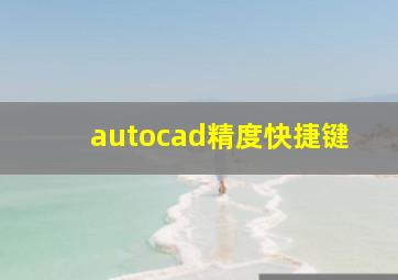 autocad精度快捷键