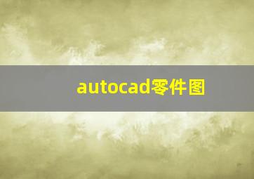 autocad零件图