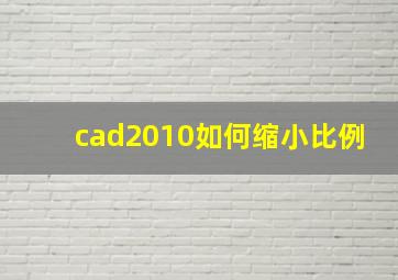 cad2010如何缩小比例