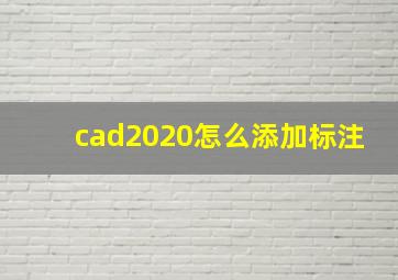 cad2020怎么添加标注