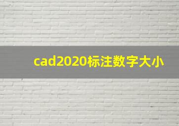 cad2020标注数字大小