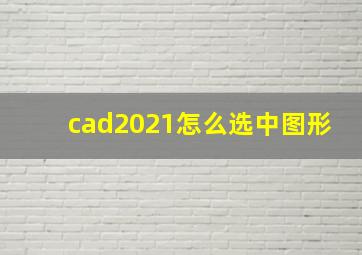 cad2021怎么选中图形