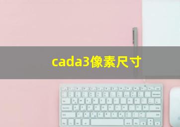 cada3像素尺寸