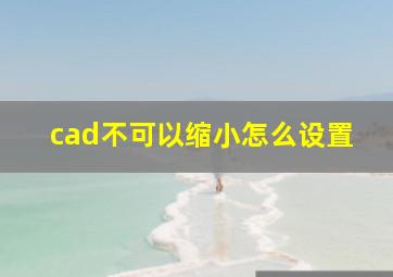 cad不可以缩小怎么设置