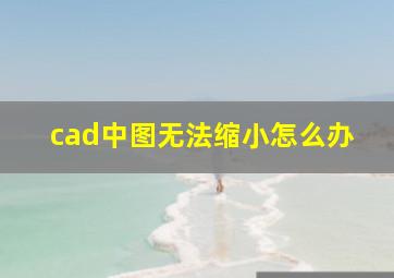 cad中图无法缩小怎么办