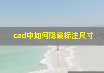 cad中如何隐藏标注尺寸