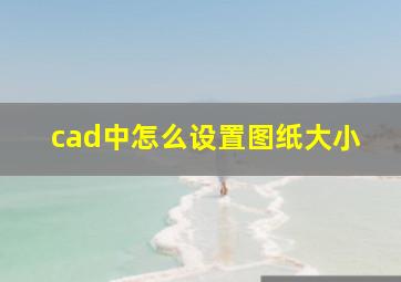 cad中怎么设置图纸大小