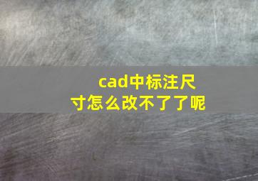 cad中标注尺寸怎么改不了了呢