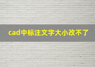 cad中标注文字大小改不了