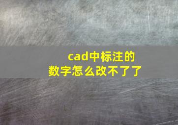 cad中标注的数字怎么改不了了