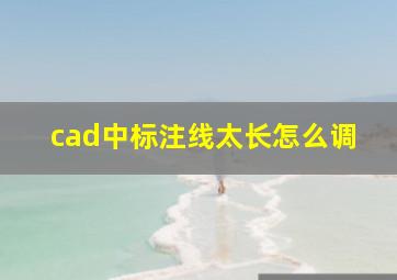 cad中标注线太长怎么调