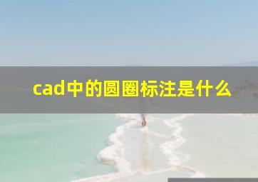 cad中的圆圈标注是什么