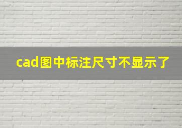 cad图中标注尺寸不显示了