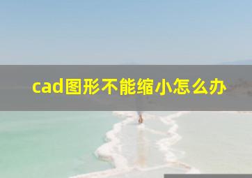 cad图形不能缩小怎么办