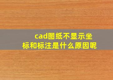 cad图纸不显示坐标和标注是什么原因呢