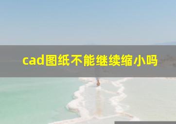 cad图纸不能继续缩小吗