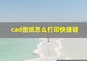 cad图纸怎么打印快捷键