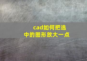 cad如何把选中的图形放大一点