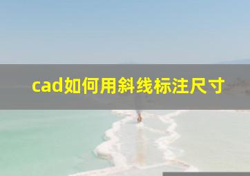 cad如何用斜线标注尺寸